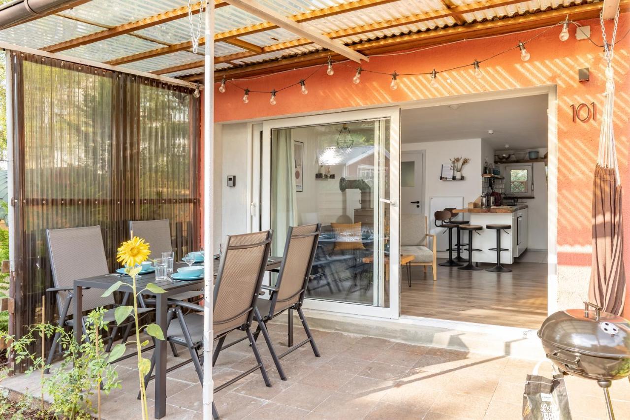 Am Grimnitzsee Gemutliches Tiny House Bungalow Mit Sauna Und Kamin Joachimsthal Dış mekan fotoğraf