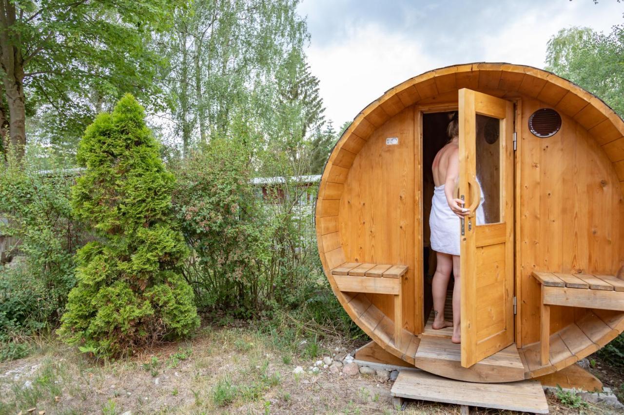 Am Grimnitzsee Gemutliches Tiny House Bungalow Mit Sauna Und Kamin Joachimsthal Dış mekan fotoğraf